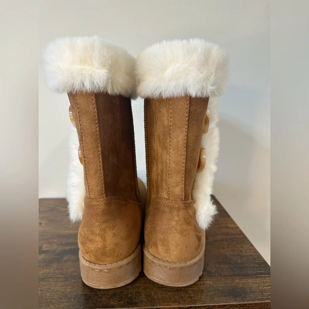 SO Womens Abigail Faux Fur Winter Boots NWT Sizes 6&7
